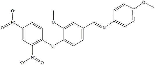 N-[4-(2,4-dinitrophenoxy)-3-methoxybenzylidene]-4-methoxyaniline 구조식 이미지