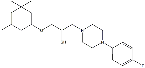 1-[4-(4-fluorophenyl)piperazin-1-yl]-3-[(3,3,5-trimethylcyclohexyl)oxy]propane-2-thiol Structure