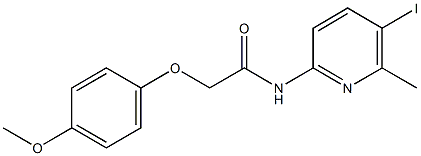 N-(5-iodo-6-methyl-2-pyridinyl)-2-(4-methoxyphenoxy)acetamide Structure