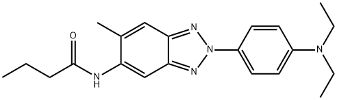 N-{2-[4-(diethylamino)phenyl]-6-methyl-2H-1,2,3-benzotriazol-5-yl}butanamide 구조식 이미지