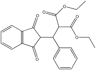 diethyl 2-[(1,3-dioxo-2,3-dihydro-1H-inden-2-yl)(phenyl)methyl]malonate Structure