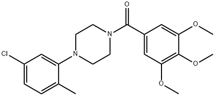 1-(5-chloro-2-methylphenyl)-4-(3,4,5-trimethoxybenzoyl)piperazine Structure