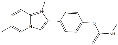 4-(1,6-dimethylimidazo[1,2-a]pyridin-1-ium-2-yl)phenyl methylcarbamate Structure