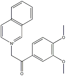 2-[2-(3,4-dimethoxyphenyl)-2-oxoethyl]isoquinolinium Structure