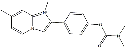 4-(1,7-dimethylimidazo[1,2-a]pyridin-1-ium-2-yl)phenyl dimethylcarbamate 구조식 이미지