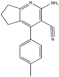 2-amino-4-(4-methylphenyl)-6,7-dihydro-5H-cyclopenta[b]pyridine-3-carbonitrile Structure