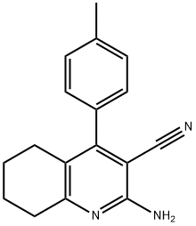 2-amino-4-(4-methylphenyl)-5,6,7,8-tetrahydro-3-quinolinecarbonitrile Structure