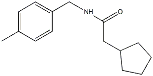 2-cyclopentyl-N-(4-methylbenzyl)acetamide Structure