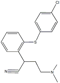 2-{2-[(4-chlorophenyl)sulfanyl]phenyl}-4-(dimethylamino)butanenitrile Structure