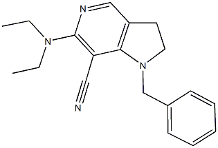 1-benzyl-6-(diethylamino)-2,3-dihydro-1H-pyrrolo[3,2-c]pyridine-7-carbonitrile 구조식 이미지