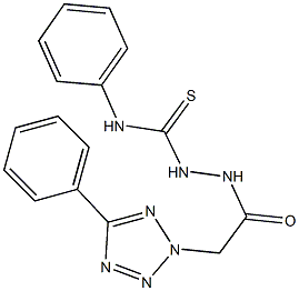 N-phenyl-2-[(5-phenyl-2H-tetraazol-2-yl)acetyl]hydrazinecarbothioamide 구조식 이미지