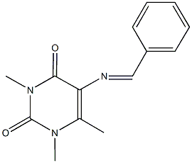 5-(benzylideneamino)-1,3,6-trimethyl-2,4(1H,3H)-pyrimidinedione 구조식 이미지