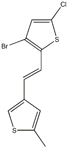 3-bromo-5-chloro-2-[2-(5-methylthien-3-yl)vinyl]thiophene Structure