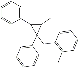 1-methyl-2-[(2-methyl-1,3-diphenyl-2-cyclopropen-1-yl)methyl]benzene Structure