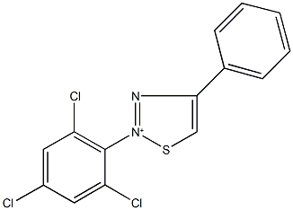 4-phenyl-2-(2,4,6-trichlorophenyl)-1,2,3-thiadiazol-2-ium 구조식 이미지