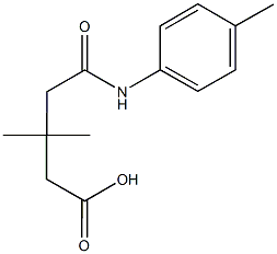 3,3-dimethyl-5-oxo-5-(4-toluidino)pentanoic acid 구조식 이미지