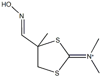 N-{4-[(hydroxyimino)methyl]-4-methyl-1,3-dithiolan-2-ylidene}-N-methylmethanaminium 구조식 이미지