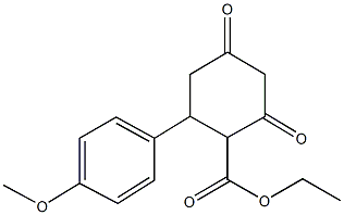 ethyl 2-(4-methoxyphenyl)-4,6-dioxocyclohexanecarboxylate Structure