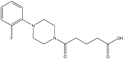 5-[4-(2-fluorophenyl)-1-piperazinyl]-5-oxopentanoic acid 구조식 이미지