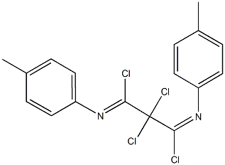 2,2-dichloro-N~1~,N~3~-bis(4-methylphenyl)propanediimidoyl dichloride Structure