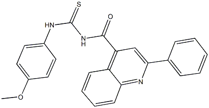 N-(4-methoxyphenyl)-N'-[(2-phenyl-4-quinolinyl)carbonyl]thiourea 구조식 이미지