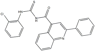 N-(2-chlorophenyl)-N'-[(2-phenyl-4-quinolinyl)carbonyl]thiourea Structure