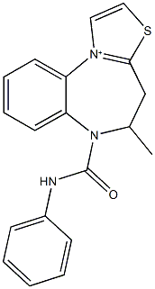 6-(anilinocarbonyl)-5-methyl-4H,5H,6H-[1,3]thiazolo[2,3-d][1,5]benzodiazepin-11-ium 구조식 이미지