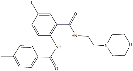 5-iodo-2-[(4-methylbenzoyl)amino]-N-[2-(4-morpholinyl)ethyl]benzamide 구조식 이미지