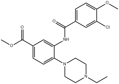 methyl 3-[(3-chloro-4-methoxybenzoyl)amino]-4-(4-ethyl-1-piperazinyl)benzoate Structure