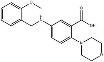 5-[(2-methoxybenzyl)amino]-2-(4-morpholinyl)benzoic acid 구조식 이미지