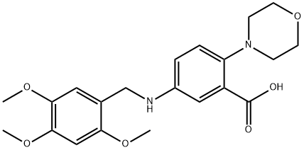 2-(4-morpholinyl)-5-[(2,4,5-trimethoxybenzyl)amino]benzoic acid 구조식 이미지