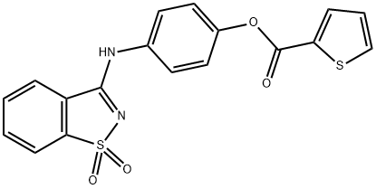4-[(1,1-dioxido-1,2-benzisothiazol-3-yl)amino]phenyl 2-thiophenecarboxylate Structure