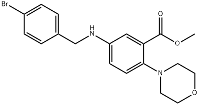 methyl 5-[(4-bromobenzyl)amino]-2-(4-morpholinyl)benzoate Structure