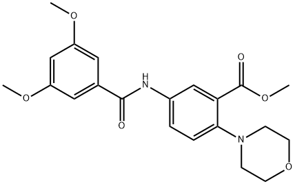methyl 5-[(3,5-dimethoxybenzoyl)amino]-2-(4-morpholinyl)benzoate 구조식 이미지