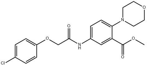 methyl 5-{[(4-chlorophenoxy)acetyl]amino}-2-(4-morpholinyl)benzoate Structure