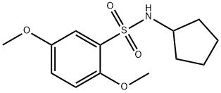 N-cyclopentyl-2,5-dimethoxybenzenesulfonamide 구조식 이미지