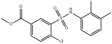 methyl 4-chloro-3-[(2,3-dimethylanilino)sulfonyl]benzoate 구조식 이미지