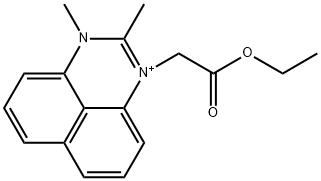 1-(2-ethoxy-2-oxoethyl)-2,3-dimethyl-1H-perimidin-3-ium 구조식 이미지