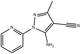 5-amino-3-methyl-1-(2-pyridinyl)-1H-pyrazole-4-carbonitrile 구조식 이미지