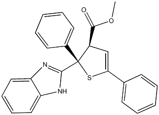 methyl 2-(1H-benzimidazol-2-yl)-2,5-diphenyl-2,3-dihydro-3-thiophenecarboxylate Structure