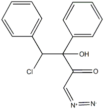 4-chloro-1-diazo-3-hydroxy-3,4-diphenyl-2-butanone 구조식 이미지