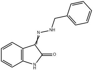 1H-indole-2,3-dione 3-(benzylhydrazone) 구조식 이미지