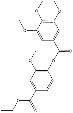 4-(ethoxycarbonyl)-2-methoxyphenyl 3,4,5-trimethoxybenzoate Structure