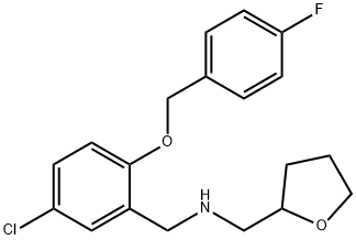 N-{5-chloro-2-[(4-fluorobenzyl)oxy]benzyl}-N-(tetrahydro-2-furanylmethyl)amine 구조식 이미지