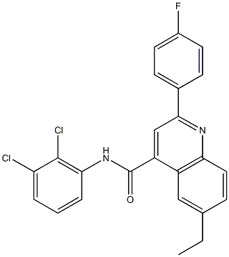 N-(2,3-dichlorophenyl)-6-ethyl-2-(4-fluorophenyl)-4-quinolinecarboxamide Structure