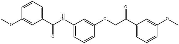 3-methoxy-N-{3-[2-(3-methoxyphenyl)-2-oxoethoxy]phenyl}benzamide 구조식 이미지