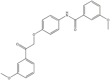 3-methoxy-N-{4-[2-(3-methoxyphenyl)-2-oxoethoxy]phenyl}benzamide 구조식 이미지