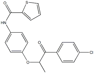 N-{4-[2-(4-chlorophenyl)-1-methyl-2-oxoethoxy]phenyl}-2-thiophenecarboxamide Structure