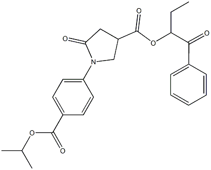 1-benzoylpropyl 1-[4-(isopropoxycarbonyl)phenyl]-5-oxo-3-pyrrolidinecarboxylate 구조식 이미지