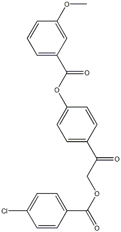 4-{2-[(4-chlorobenzoyl)oxy]acetyl}phenyl 3-methoxybenzoate 구조식 이미지